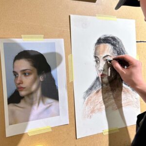 Portrættegning hos Nata Watts Gallery