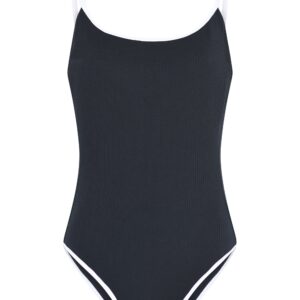 Badedragt - Sort med hvid kant og cup - XS/S