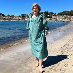 Badeponcho Skagen til voksne - beryl green - Xsmall 34/36